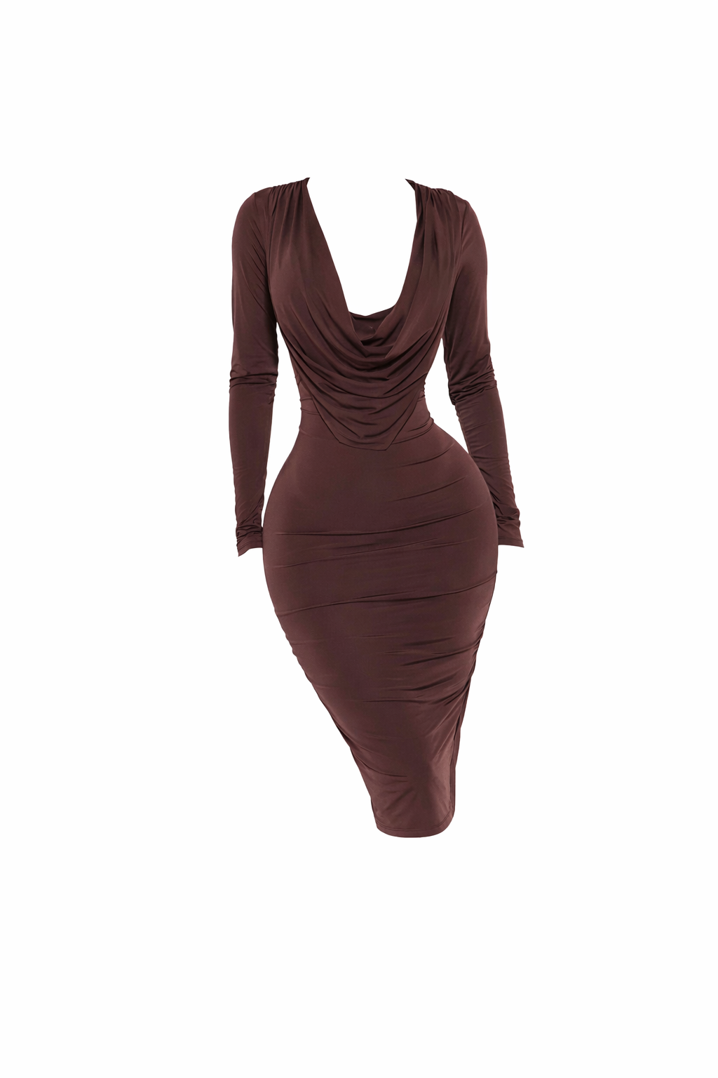 Vestido cuello caido